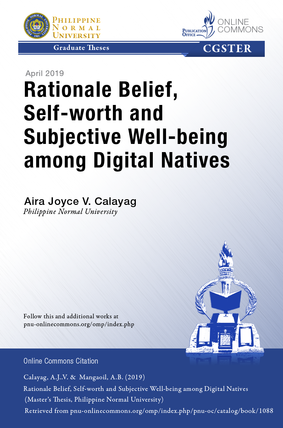 Cover for Rationale Belief, Self-worth and Subjective Well-being among Digital Natives