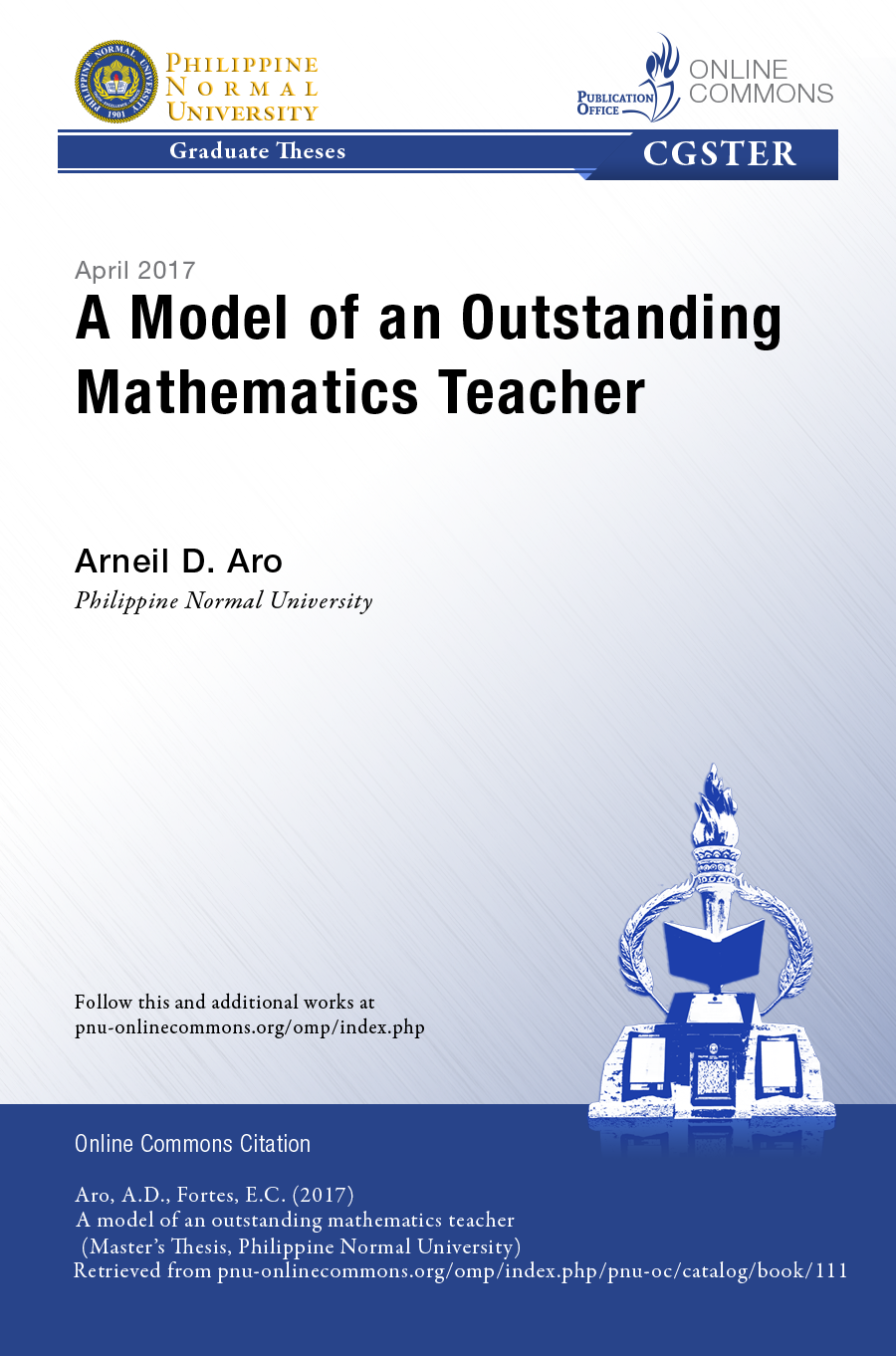 Cover for A Model of an Outstanding Mathematics Teacher