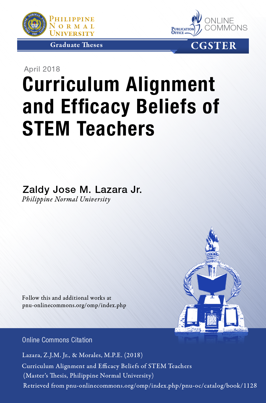Cover for Curriculum Alignment and Efficacy Beliefs of STEM Teachers