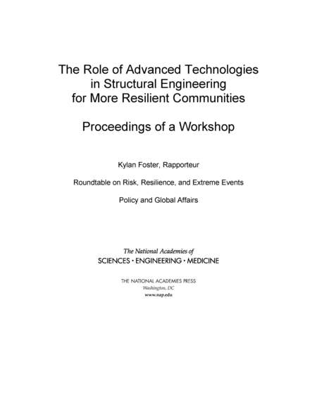 Cover for The Role of Advanced Technologies in Structural Engineering for More Resilient Communities
