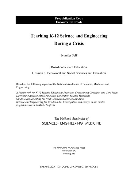 Cover for Teaching K-12 Science and Engineering During a Crisis