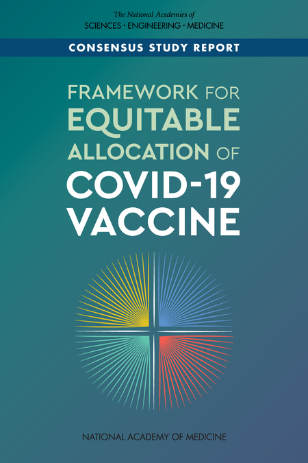 Cover for Framework for Equitable Allocation of COVID-19 Vaccine