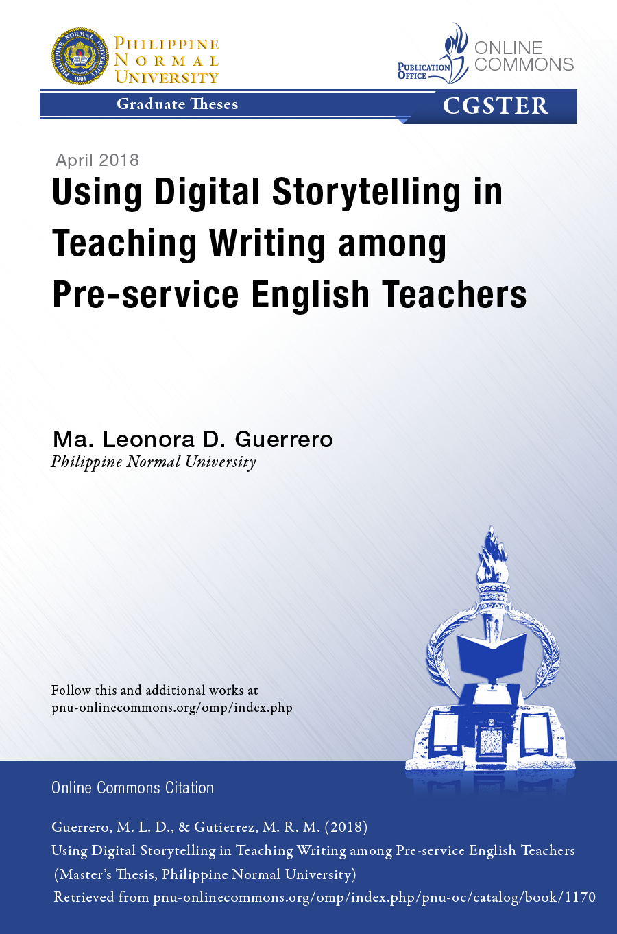 Cover for Using Digital Storytelling in Teaching Writing among Pre-service English Teachers