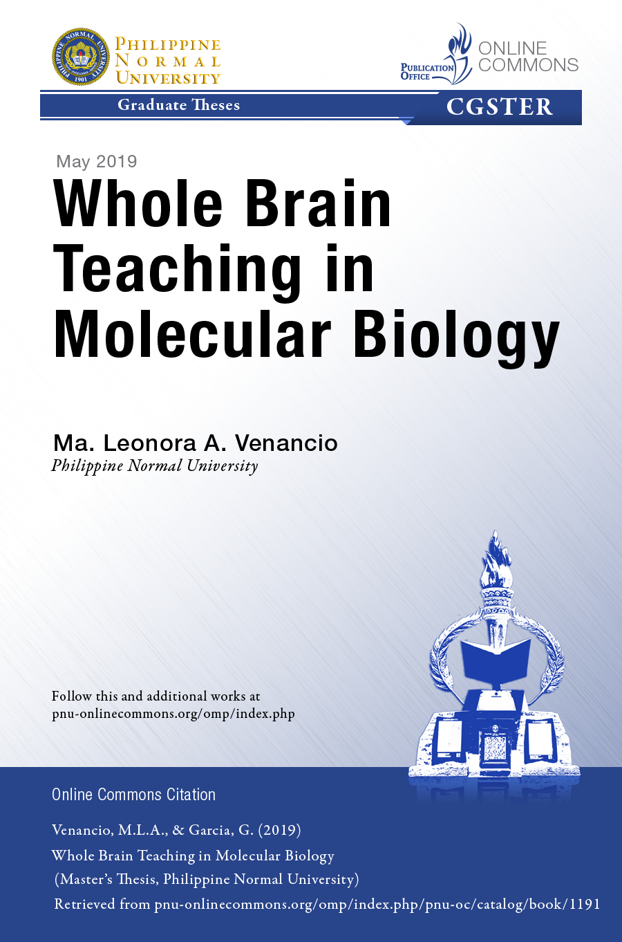 Cover for Whole Brain Teaching in Molecular Biology