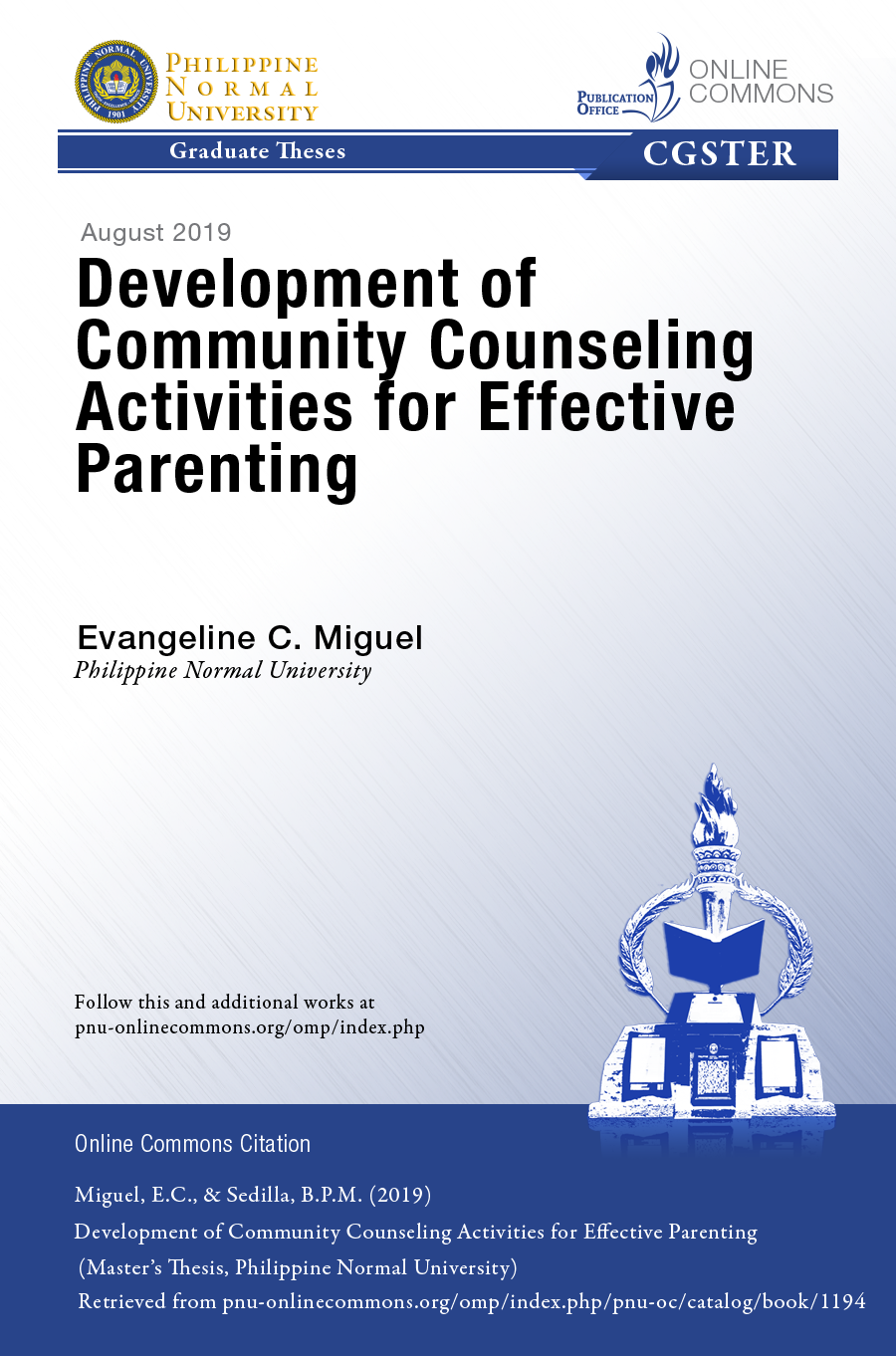 Cover for Development of Community Counseling Activities for Effective Parenting