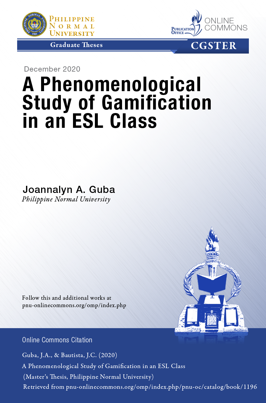 Cover for A Phenomenological Study of Gamification in an ESL Class
