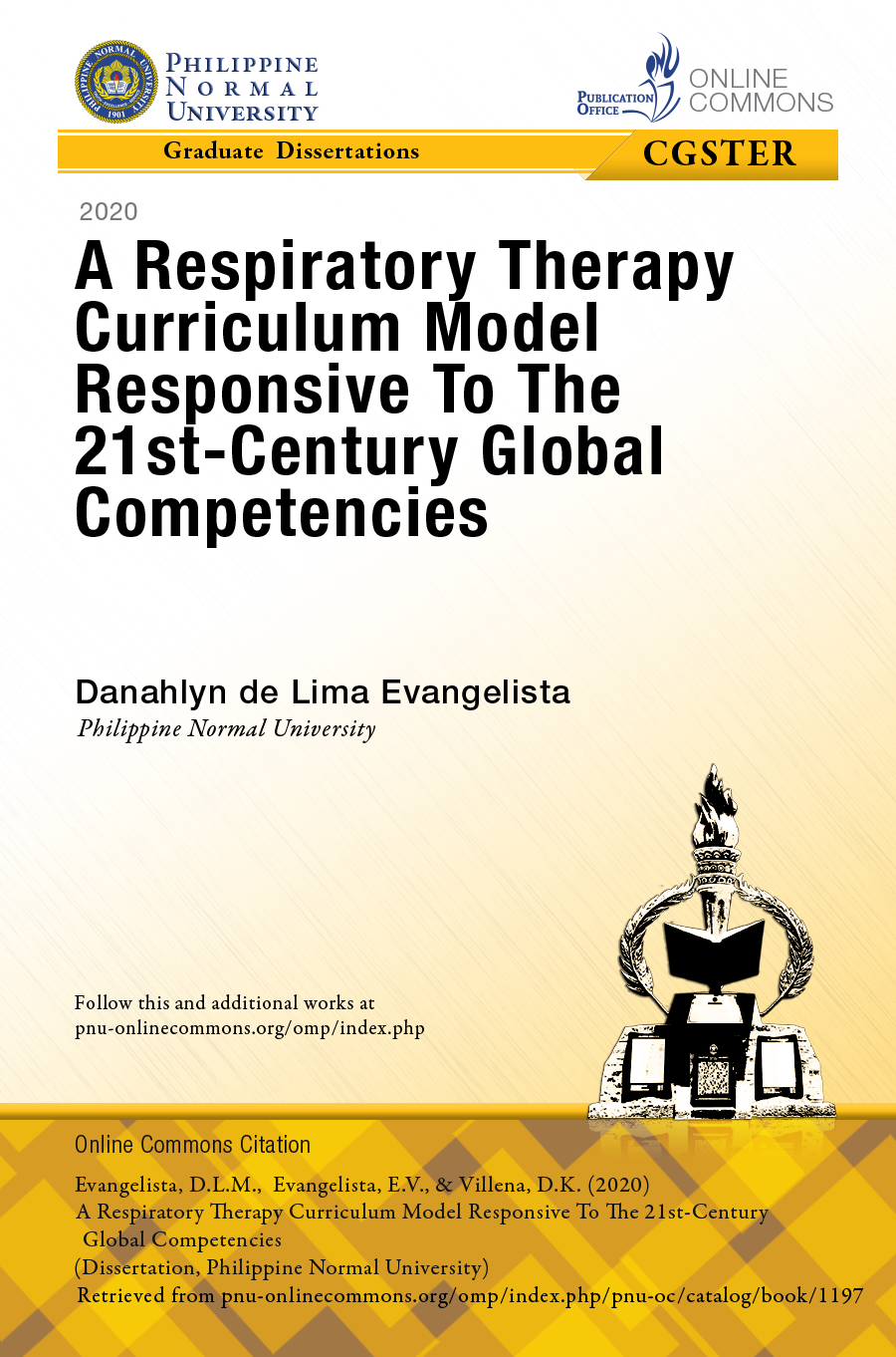 Cover for A Respiratory Therapy Curriculum Model Responsive To The  21st-Century Global Competencies
