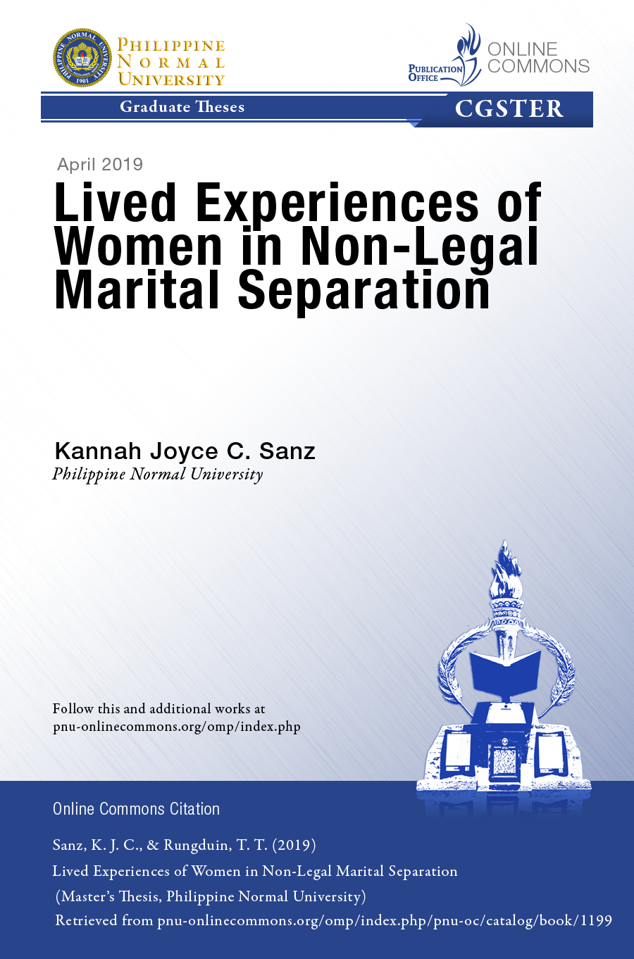 Cover for Lived Experiences of Women in Non-Legal Marital Separation