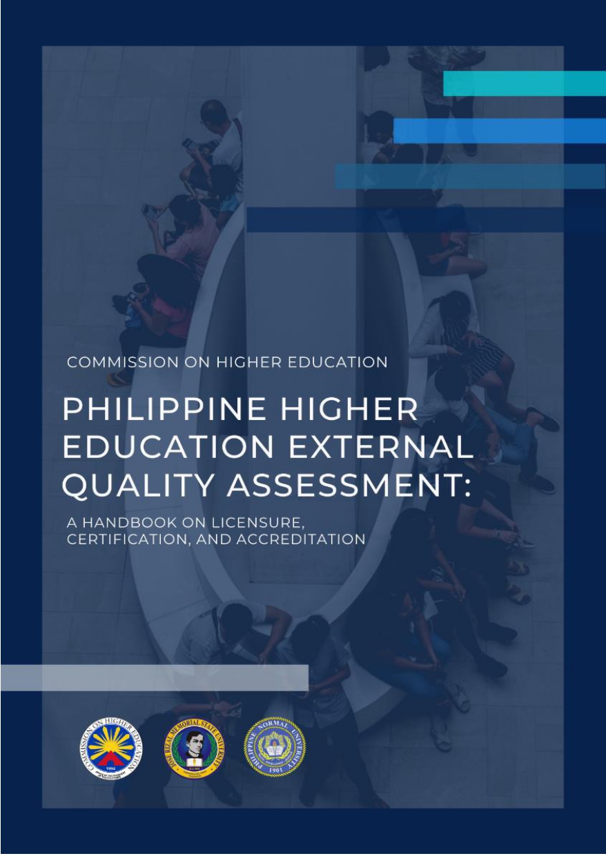 Cover for Philippine Higher Education External Quality Assessment: A Handbook on Licensure, Certification, and Accreditation