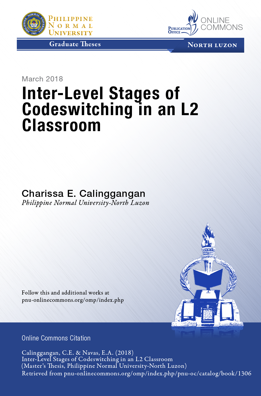 Cover for Inter-Level Stages of Codeswitching in an L2 Classroom