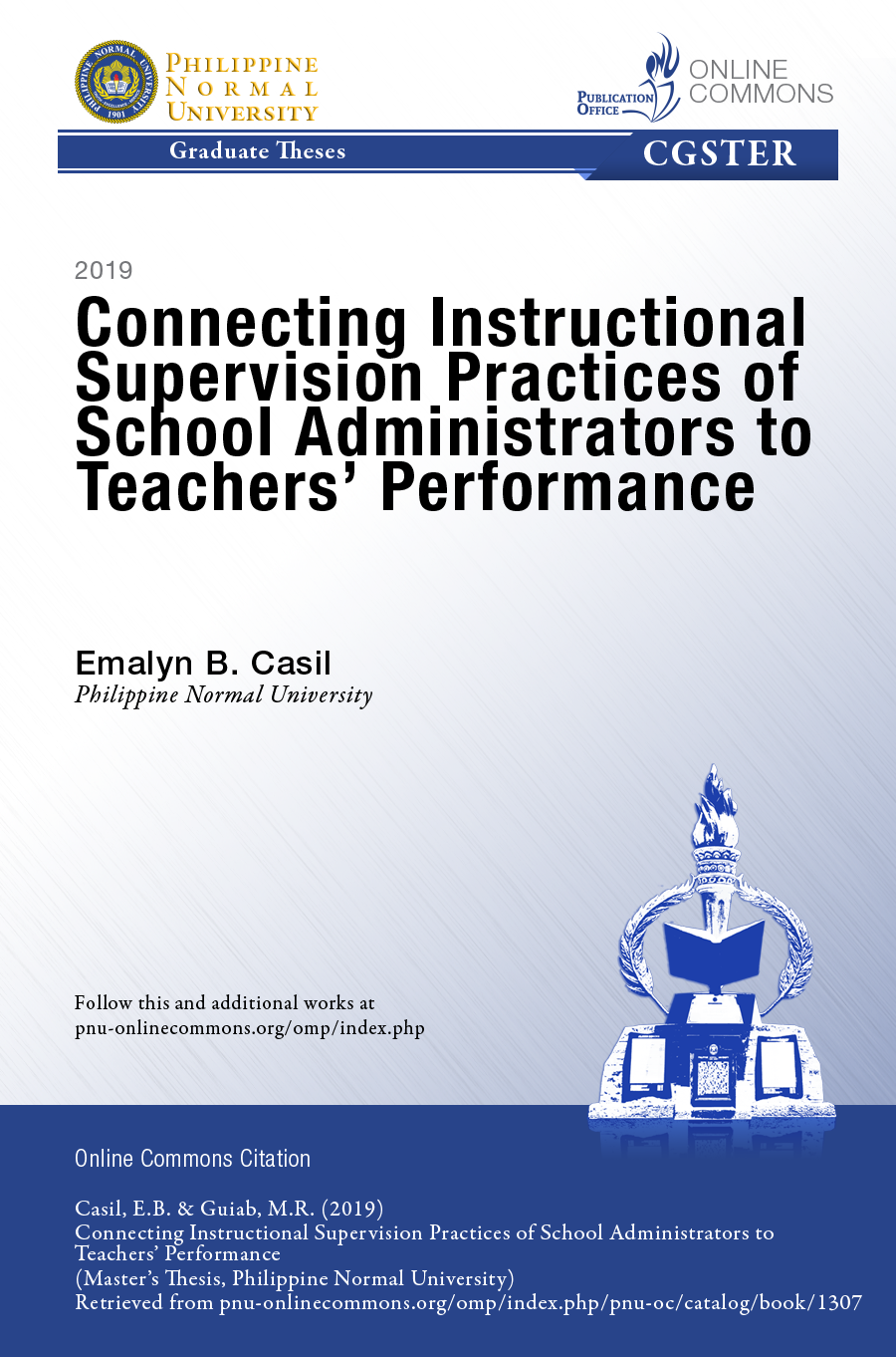 Cover for Connecting Instructional Supervision Practices of School Administrators to Teachers’ Performance