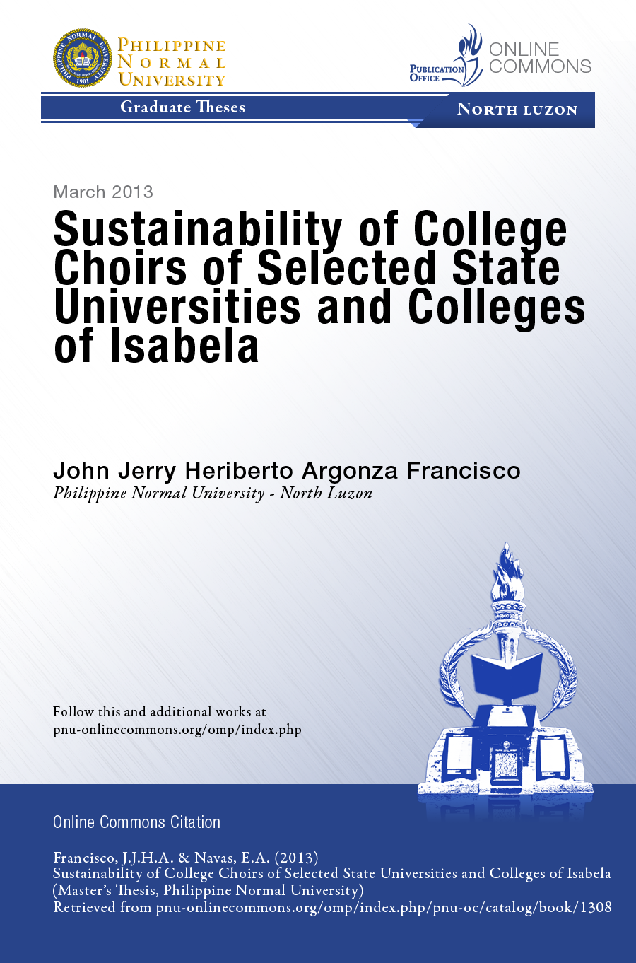 Cover for Sustainability of College Choirs of Selected State Universities and Colleges of Isabela