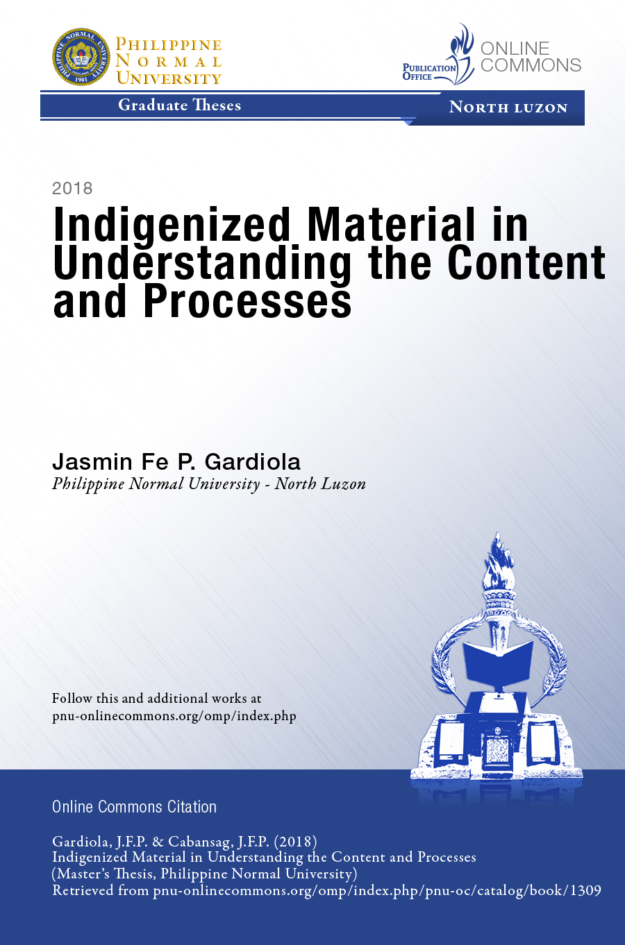 Cover for Indigenized Material in Understanding the Content and Processes