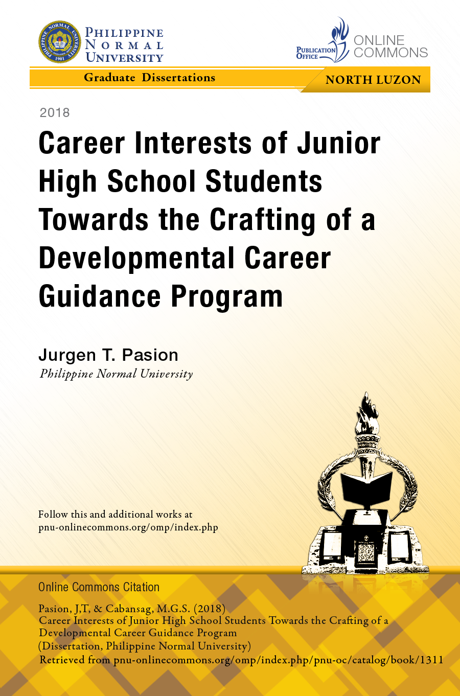 Cover for Career Interests of Junior High School Students Towards the Crafting of a Developmental Career Guidance Program