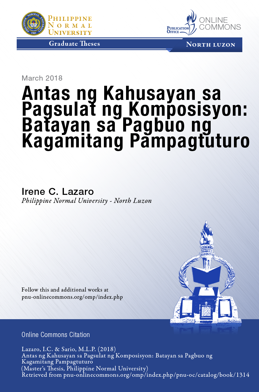 Cover for Antas ng Kahusayan sa Pagsulat ng Komposisyon: Batayan sa Pagbuo ng Kagamitang Pampagtuturo