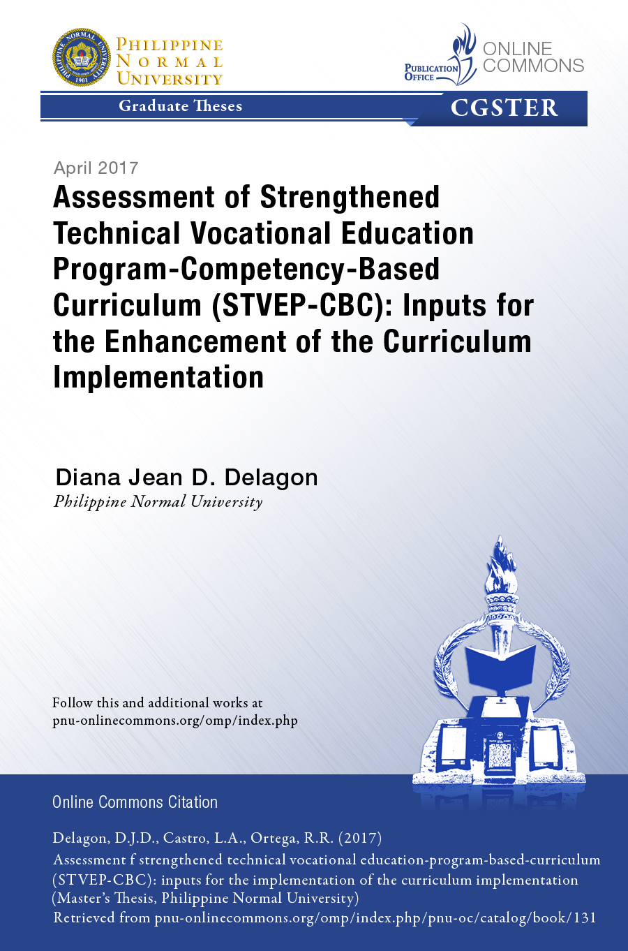 Cover for Assessment of Strengthened Technical Vocational Education Program-Competency-Based Curriculum (STVEP-CBC):  Inputs For The Enhancement Of The Curriculum Implementation