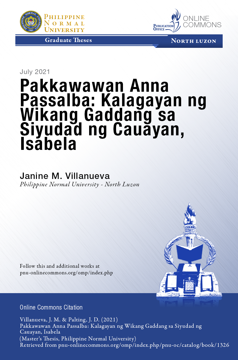 Cover for Pakkawawan Anna Passalba: Kalagayan ng Wikang Gaddang sa Siyudad ng Cauayan, Isabela