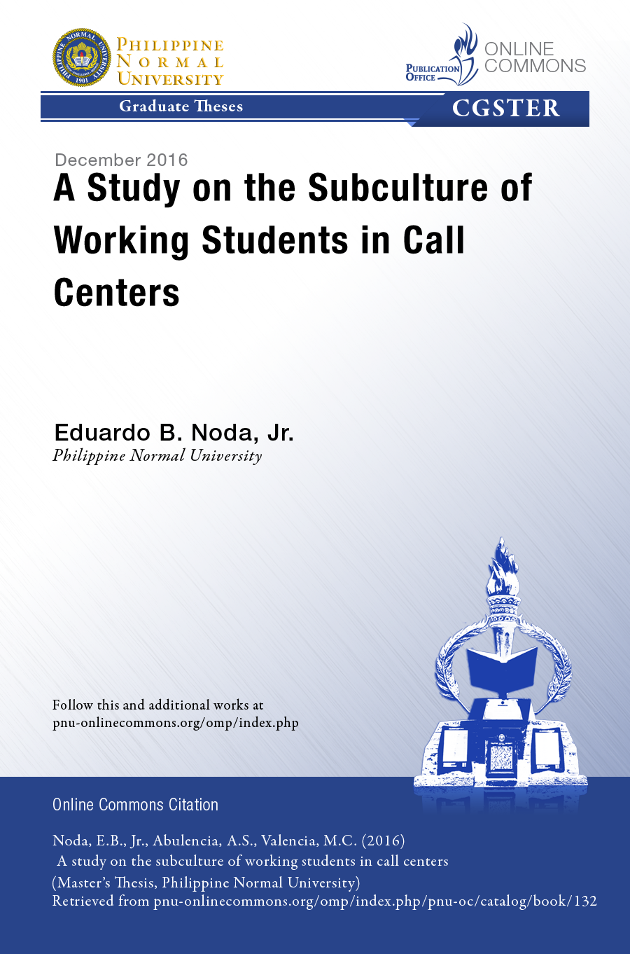Cover for A Study on the Subculture of Working Students in Call Centers