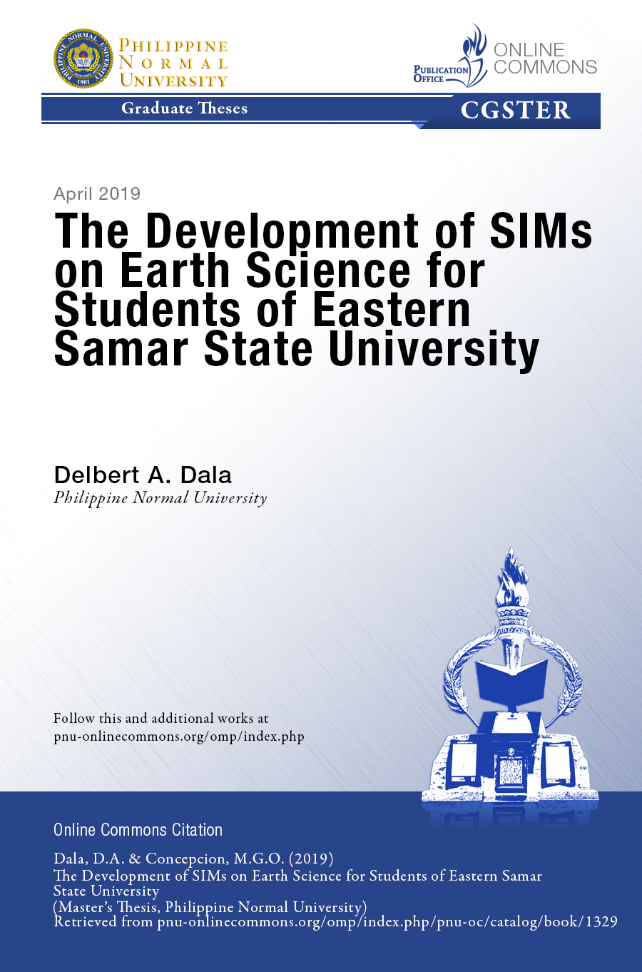 Cover for The Development of SIMs on Earth Science for Students of Eastern Samar State University