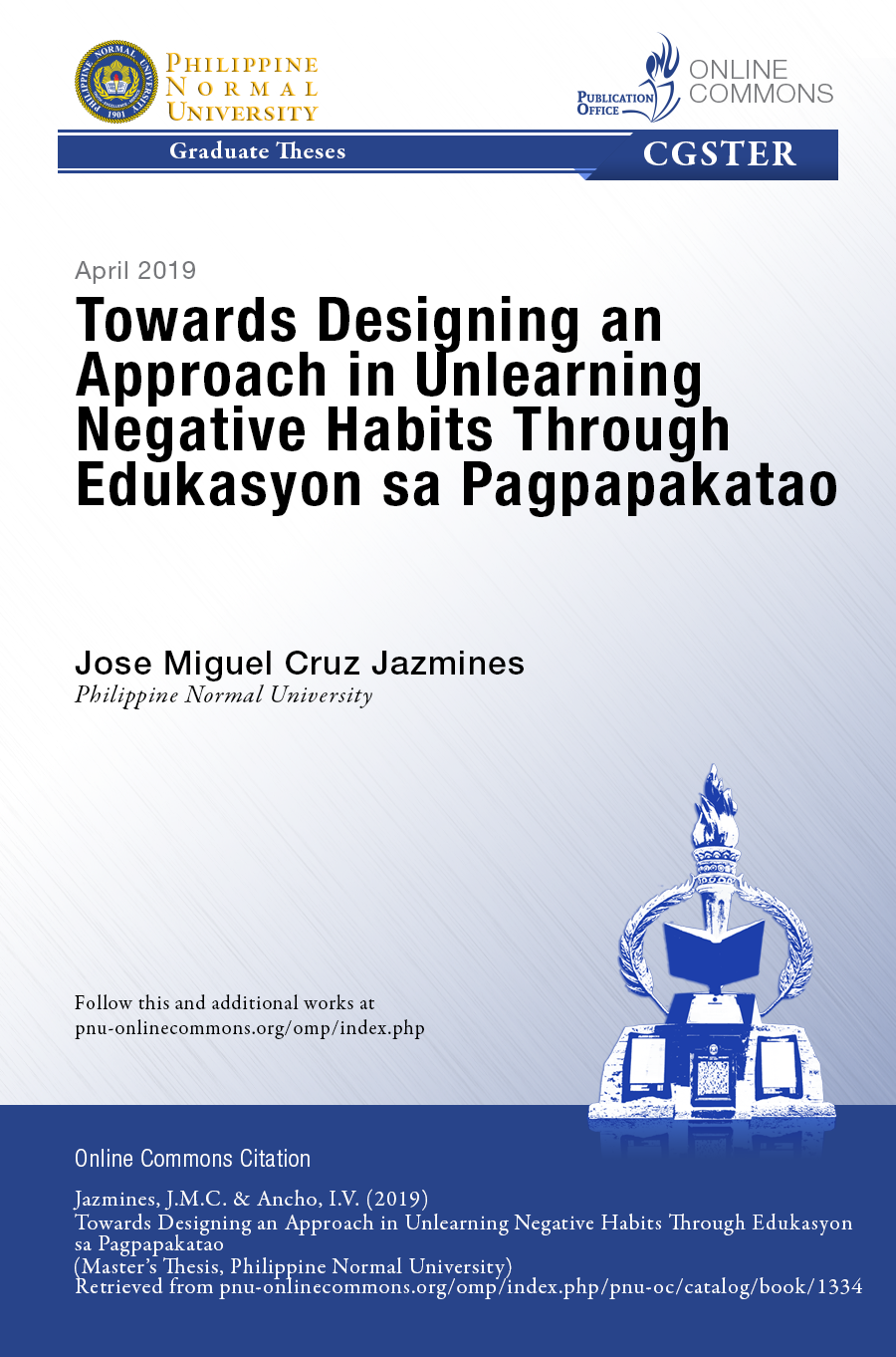 Cover for Towards Designing an Approach in Unlearning Negative Habits Through Edukasyon sa Pagpapakatao