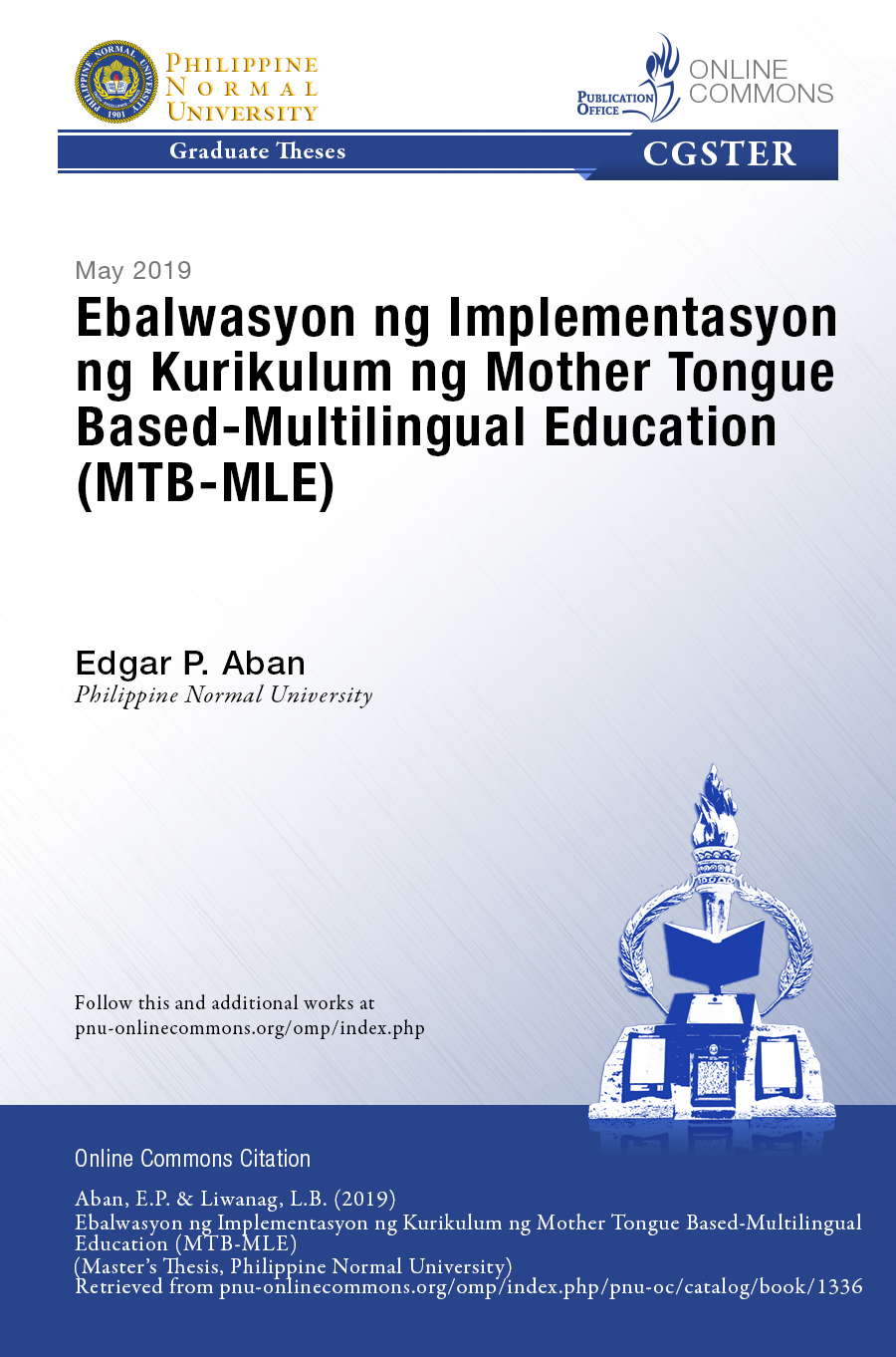 Cover for Ebalwasyon ng Implementasyon ng Kurikulum ng Mother Tongue Based-Multilingual Education (MTB-MLE)