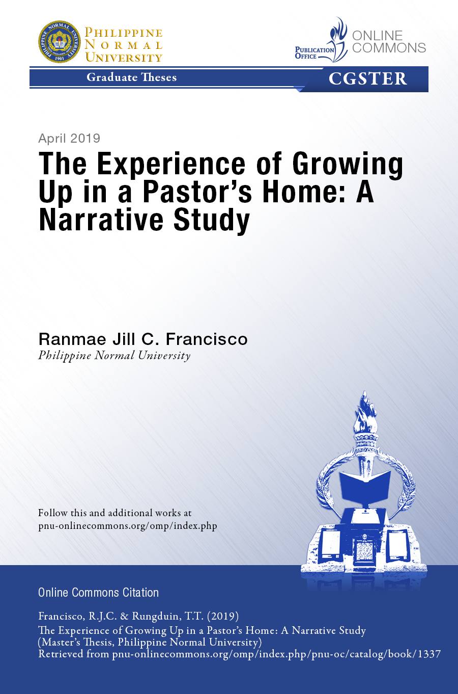 Cover for The Experience of Growing Up in a Pastor’s Home: A Narrative Study