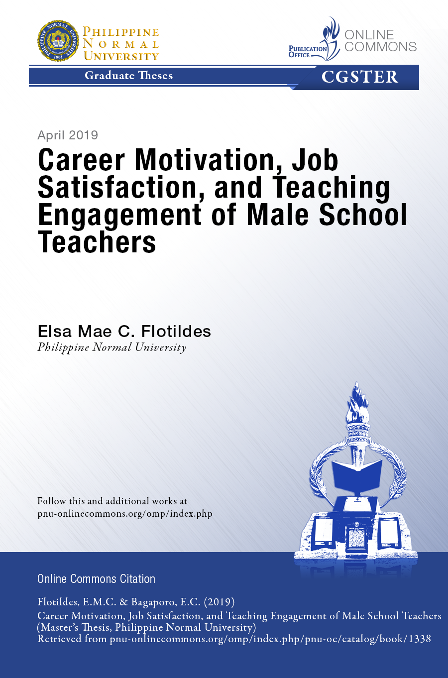 Cover for Career Motivation, Job Satisfaction, and Teaching Engagement of Male School Teachers