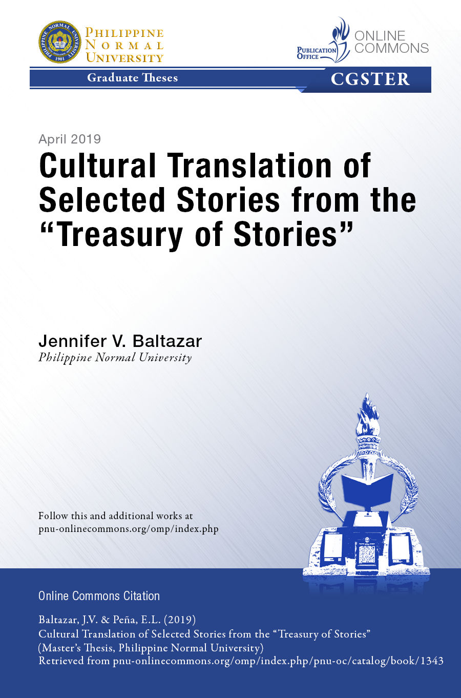 Cover for Kultural na Pagsasalin ng mga Piling Kuwentong-Bayan ng “Treasury of Stories”