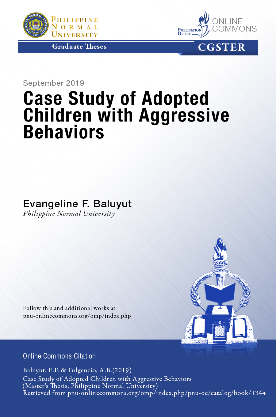 Cover for Case Study of Adopted Children with Aggressive Behaviors