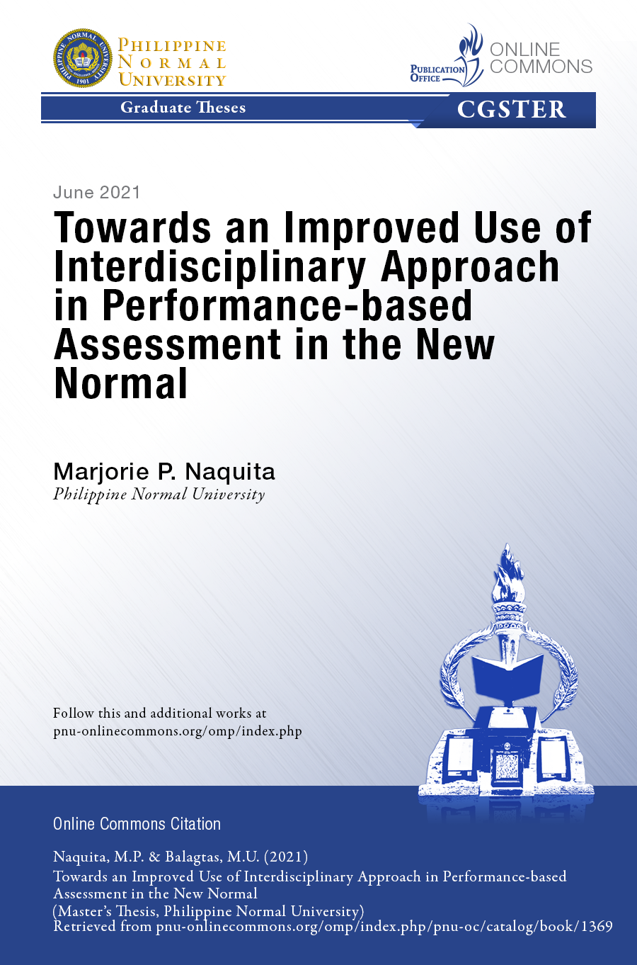 Cover for Towards an Improved Use of Interdisciplinary Approach in Performance-based Assessment in the New Normal