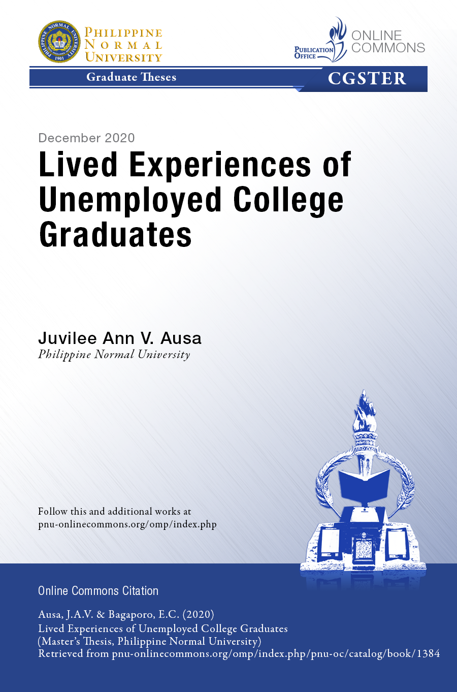 Cover for Lived Experiences of Unemployed College Graduates