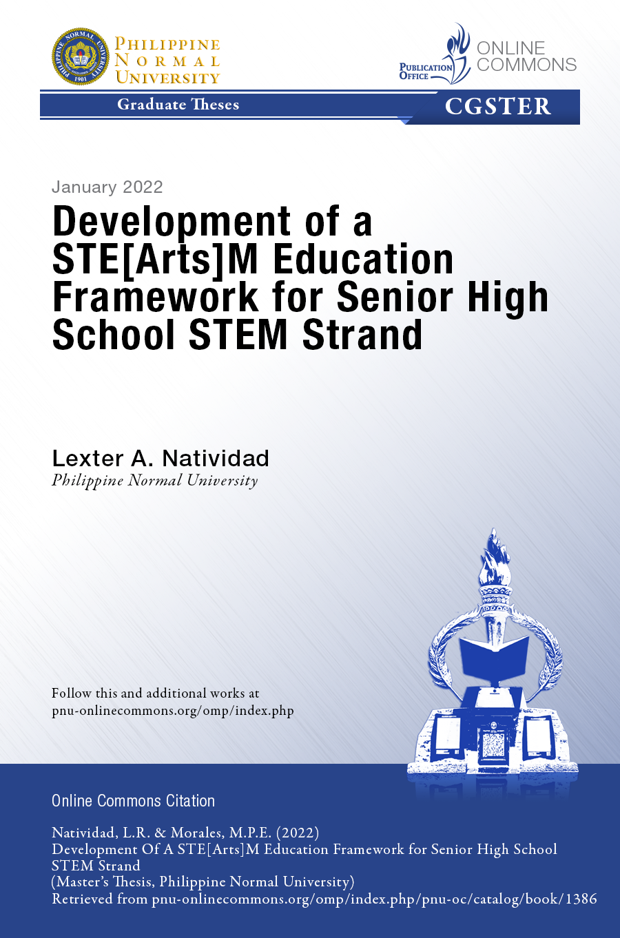 Cover for Development of a STE[Arts]M Education Framework for Senior High School STEM Strand