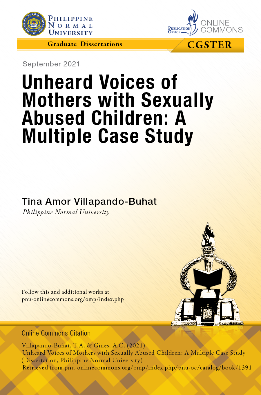 Cover for Unheard Voices of Mothers with Sexually Abused Children: A Multiple Case Study