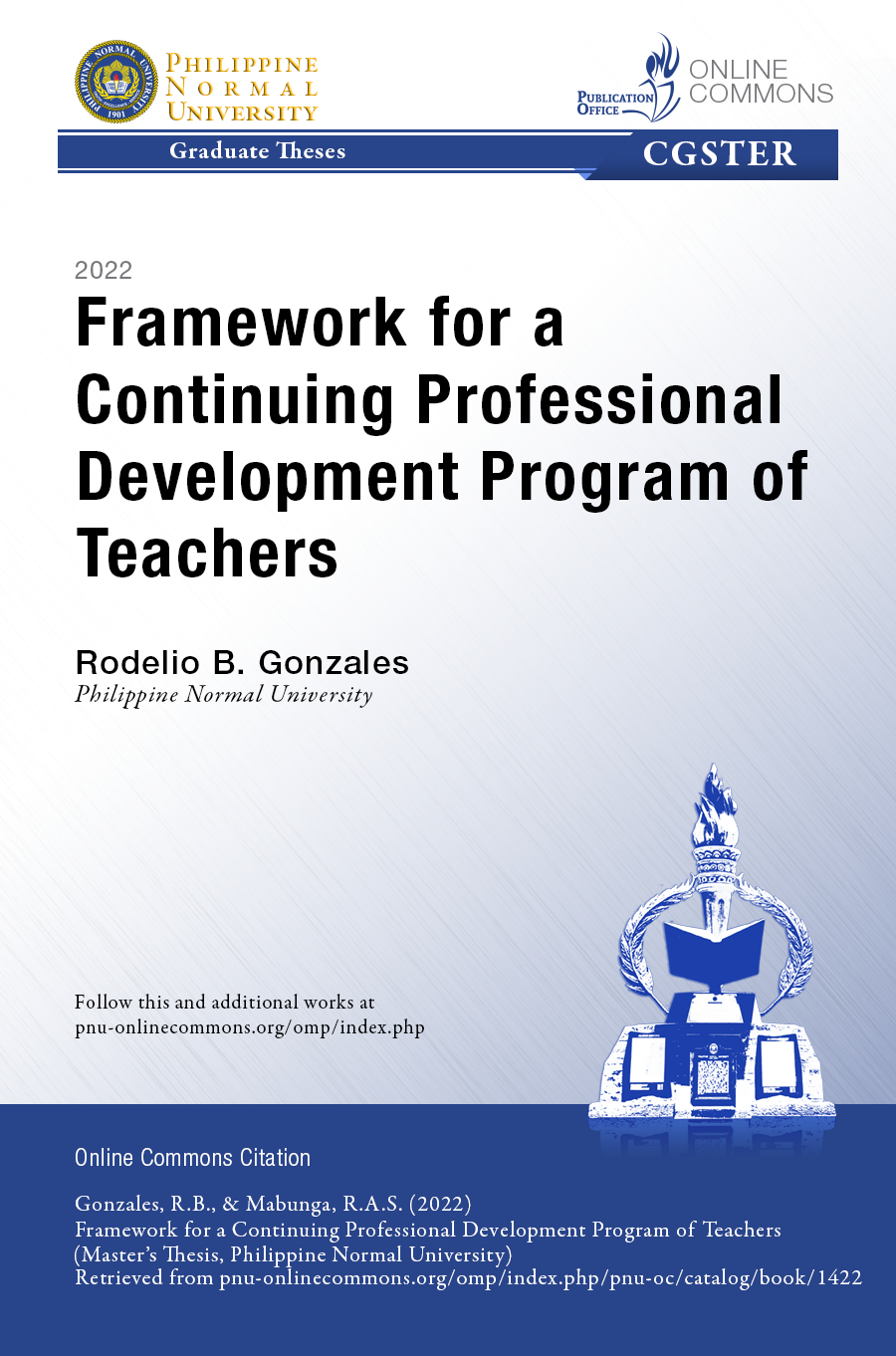 Cover for Framework for a Continuing Professional Development Program of Teachers