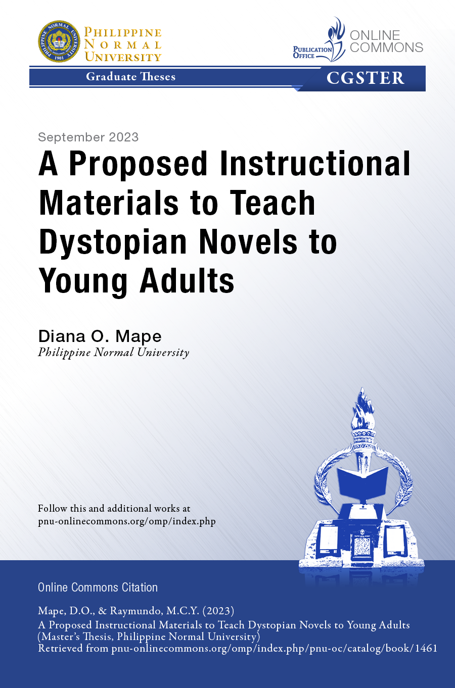 Cover for A Proposed Instructional Materials to Teach Dystopian Novels to Young Adults