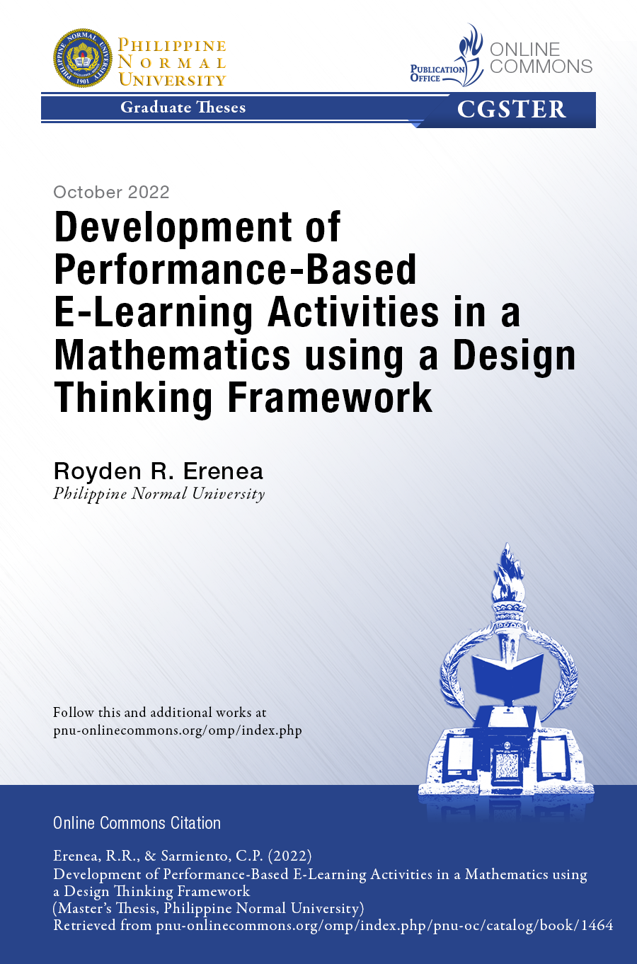 Cover for Development of Performance-Based E-Learning Activities in a Mathematics using a Design Thinking Framework