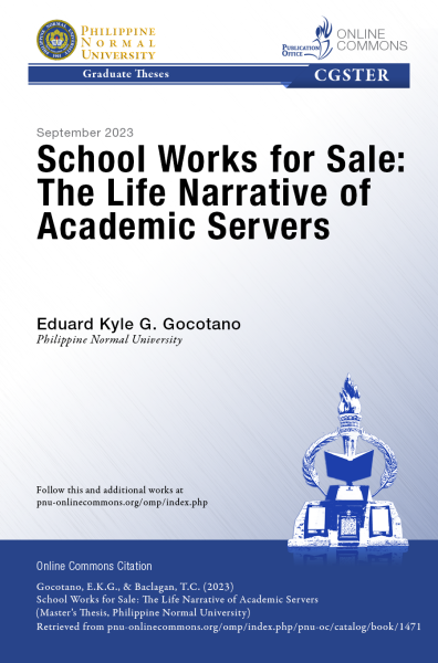 Cover for School Works for Sale: The Life Narrative of Academic Servers