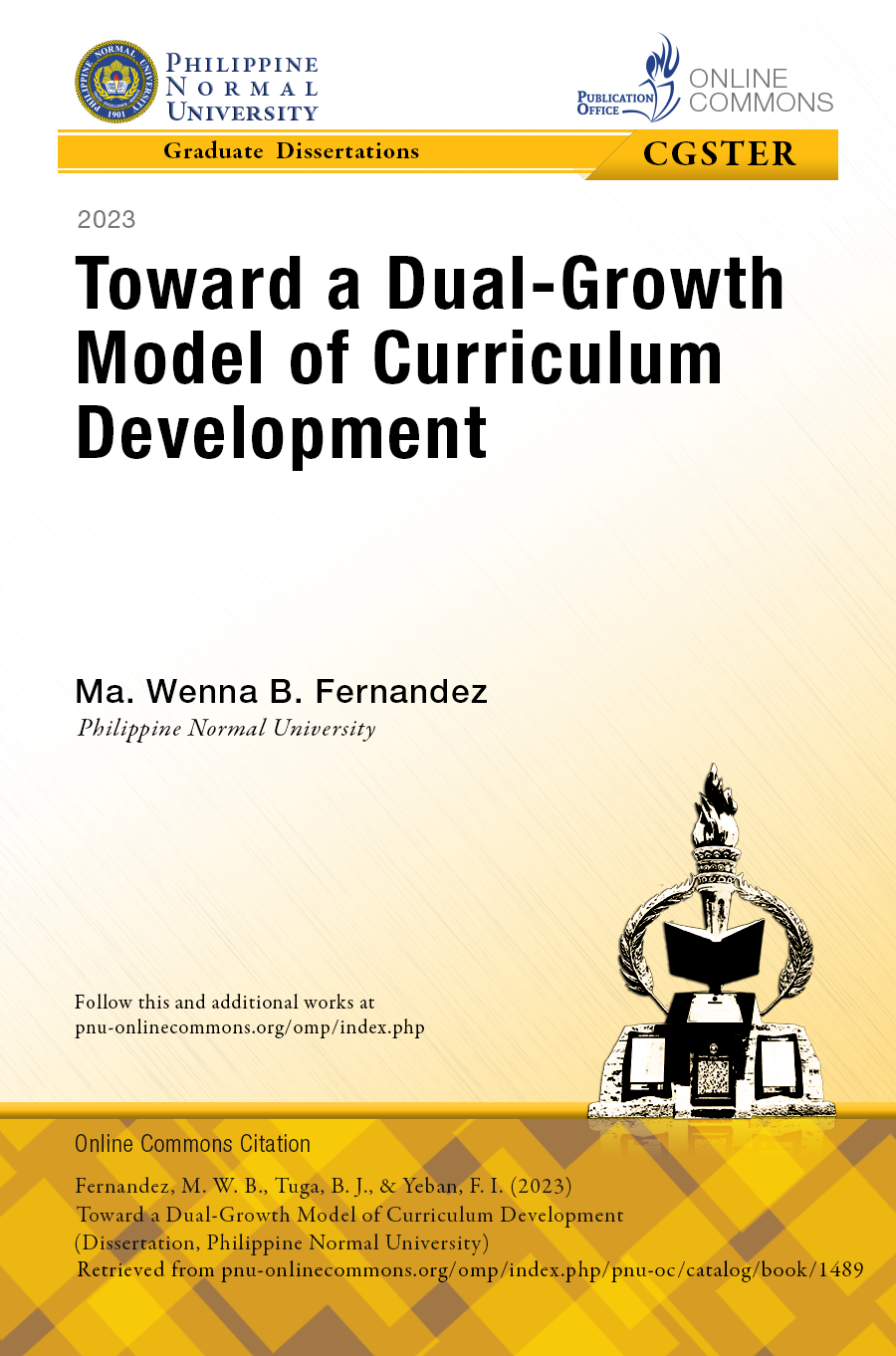 Cover for Toward a Dual-Growth Model of Curriculum Development