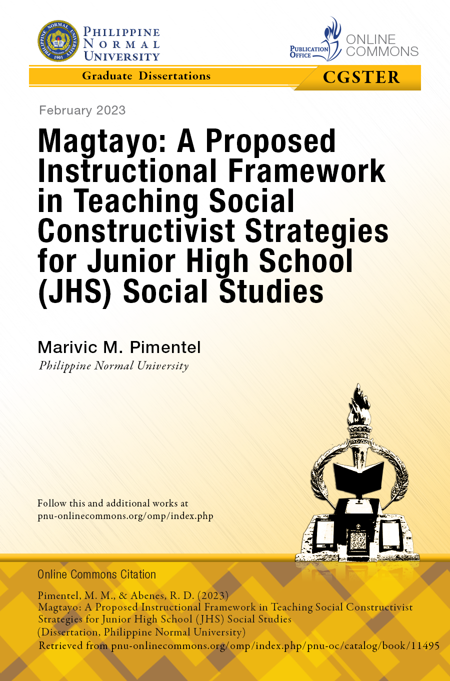 Cover for Magtayo: A Proposed Instructional Framework in Teaching Social Constructivist Strategies for Junior High School (JHS) Social Studies