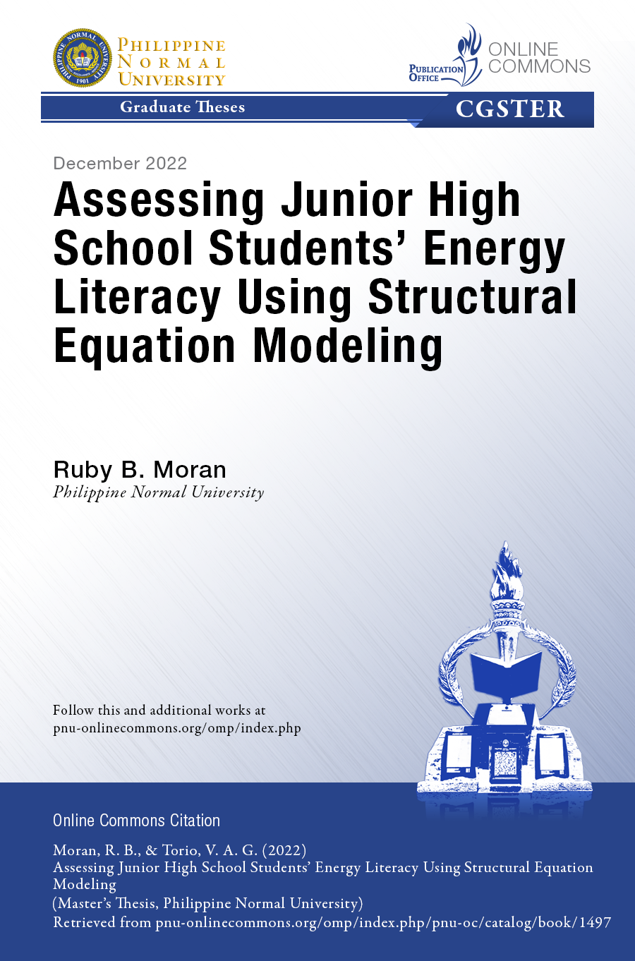 Cover for Assessing Junior High School Students' Energy Literacy Using Structural Equation Modeling