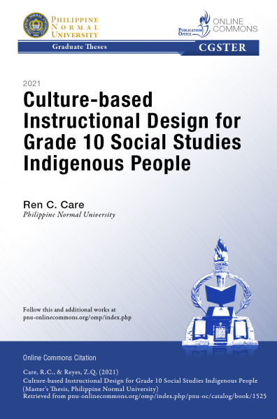 Cover for Culture-based Instructional Design for Grade 10 Social Studies Indigenous People