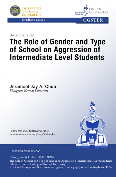 Cover for The Role of Gender and Type of School on Aggression of Intermediate Level Students