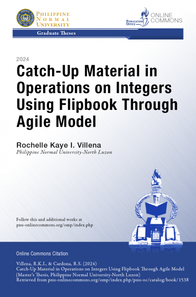 Cover for Catch-Up Material in Operations on Integers Using Flipbook Through Agile Model