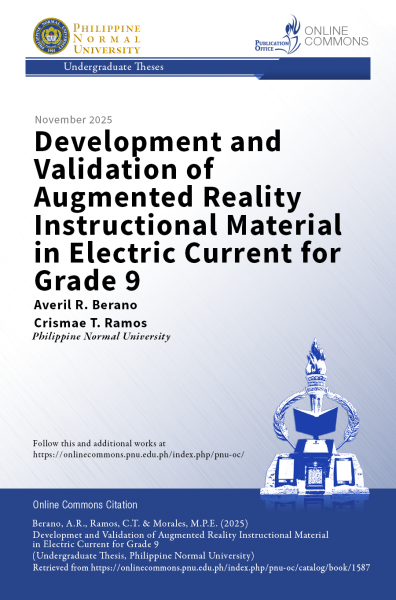 Cover for Development and Validation of Augmented Reality Instructional Material in Electric Current for Grade 9