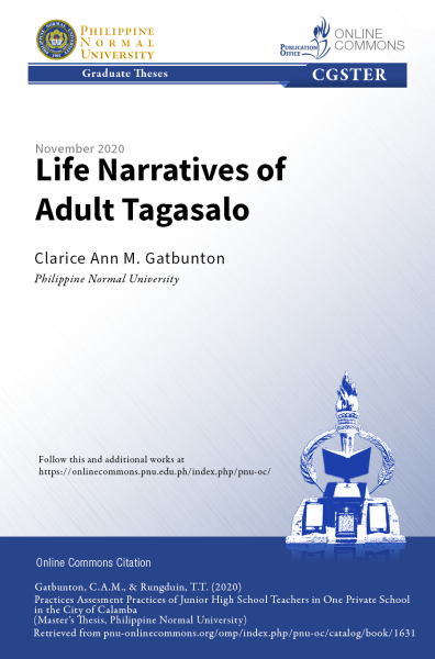 Cover for The Life Narratives of Adult Tagasalo