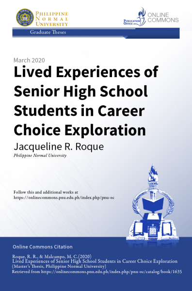 Cover for Lived Experiences of Senior High School Students in Career Choice Exploration
