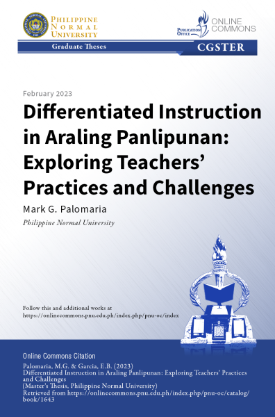 Cover for Differentiated Instruction in Araling Panlipunan: Exploring Teachers' Practices and Challenges