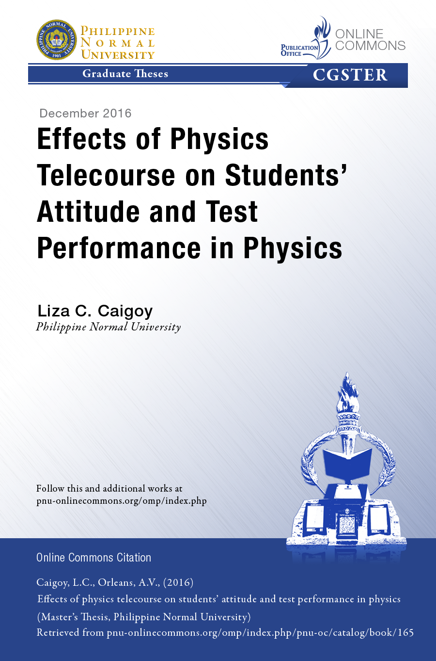 Cover for Effects of Physics Telecourse on Students' Attitude and Test Performance in Physics