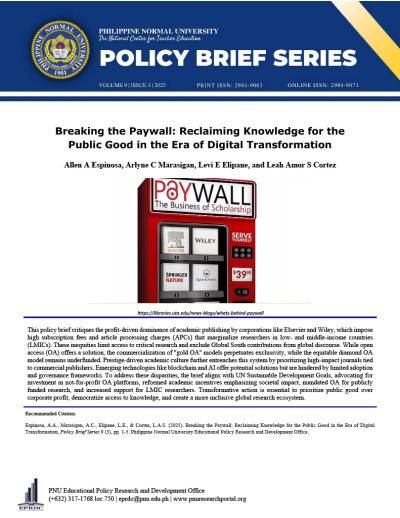 Cover for Breaking the Paywall: Reclaiming Knowledge for the Public Good in the Era of Digital Transformation