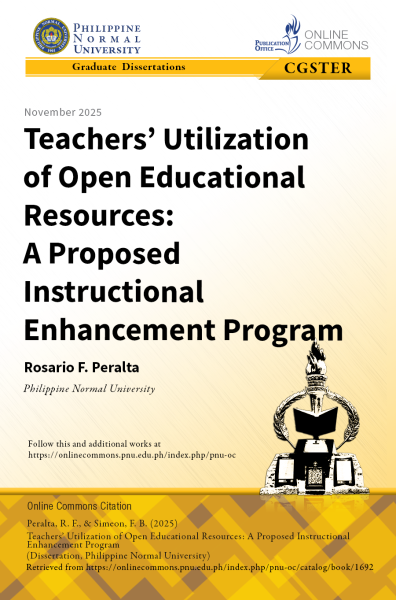 Cover for Teachers’ Utilization of Open Educational Resources: A Proposed Instructional Enhancement Program